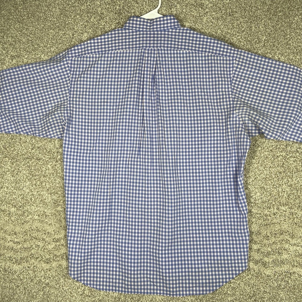 Polo Ralph Lauren Shirt Mens XL Blue Gingham Blake Cotton Short Sleeve Button Up - Picture 2 of 6